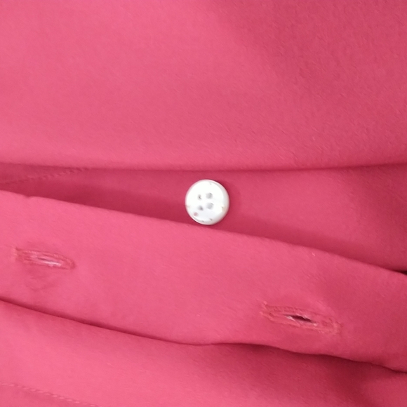 Arias 100%silk red blouse size small - Picture 4 of 12